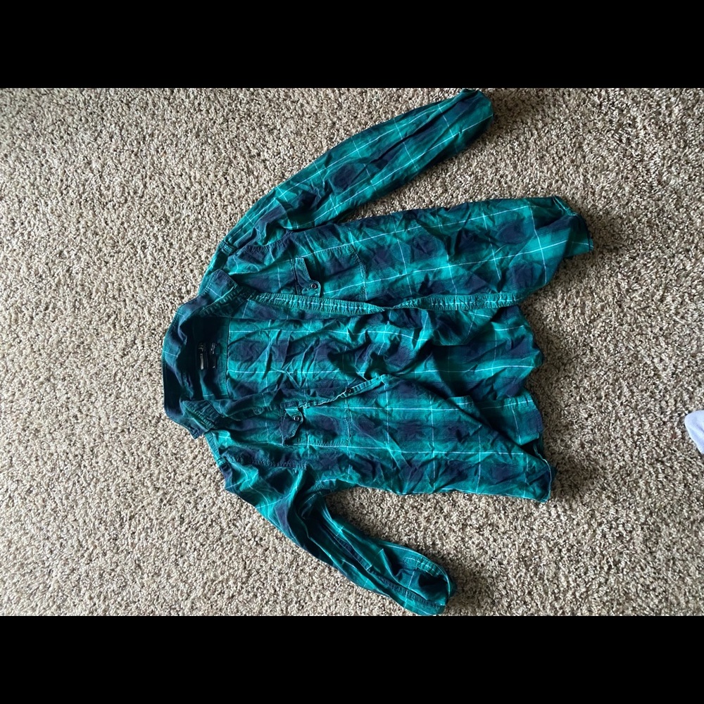 Blue Teal Flannel